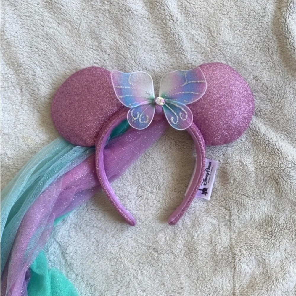 🪞 NEW minnie mousse butterfly fairy sparkle ears authentic disney park headband